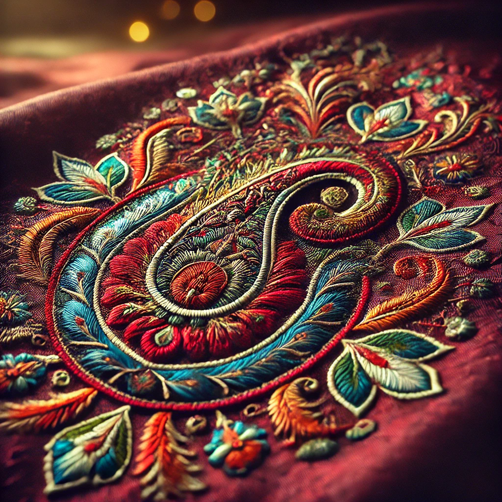 Sozni embroidery (Also known as Sozan Kaari) is a delicate art form that enhances the beauty of Kashmiri textiles. Delicate patterns inspired by nature are hand-embroidered with fine needles and threads representing the patience and precision of Kashmiri artisans.