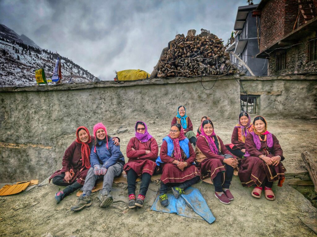 Picture with the ladies from Keylong, Himachal Pradesh