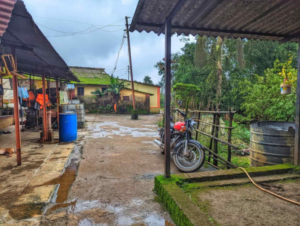 Picturesque Bendewadi Village, Maval – A serene rural hamlet nestled in the Sahyadri hills, surrounded by lush greenery and misty valleys.