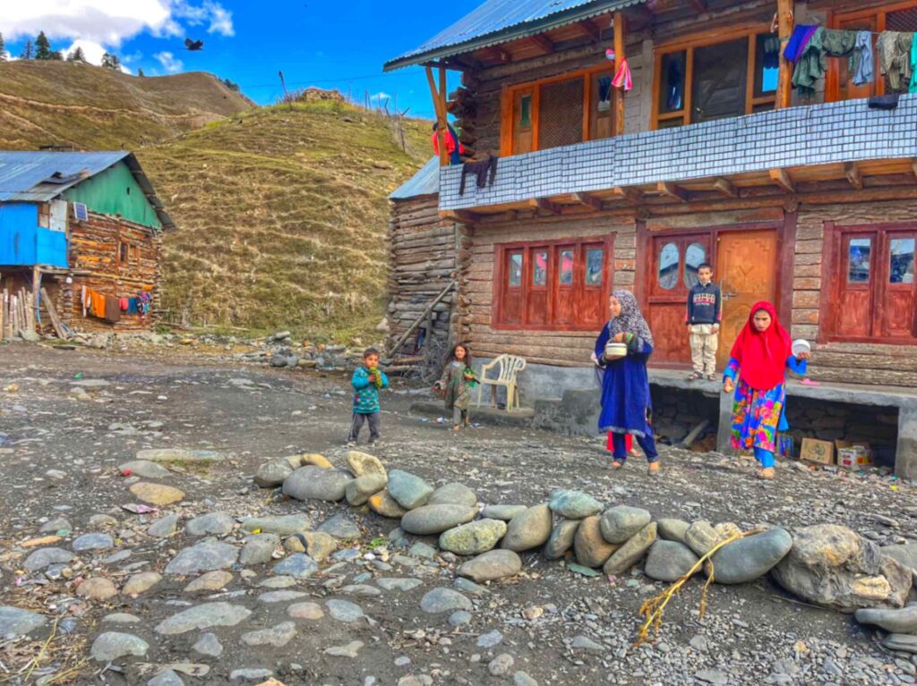 Lively village atmosphere in Angaikot, Tulail valley