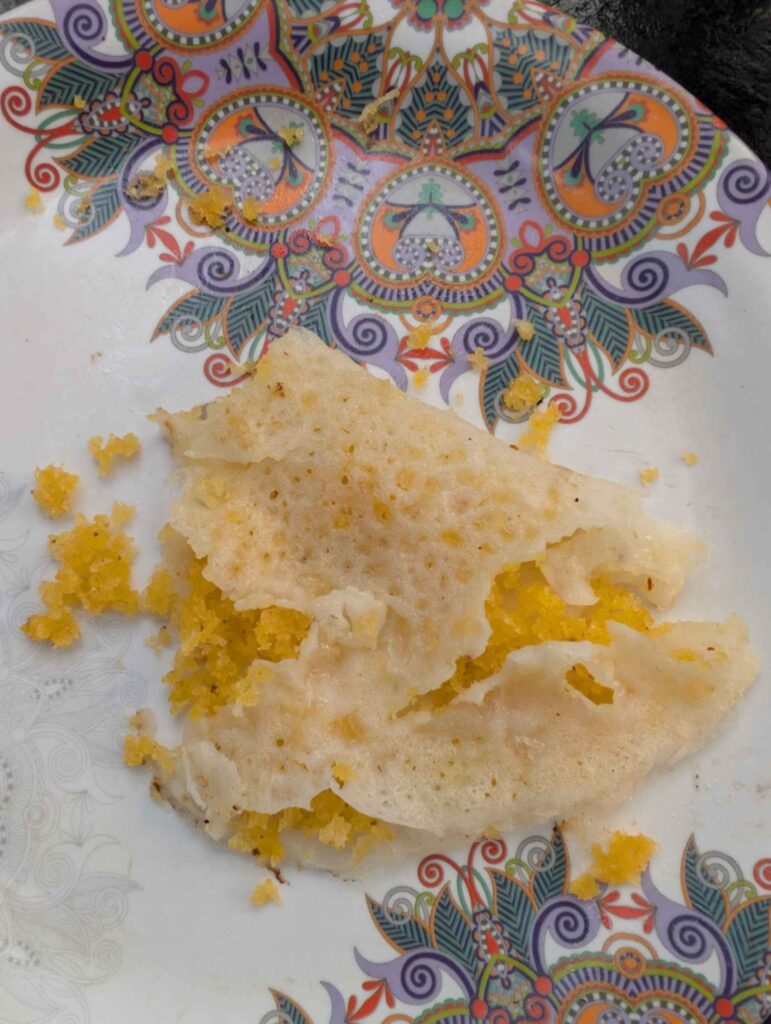 Ghavane—filled with sweetened coconut, Malvani dish